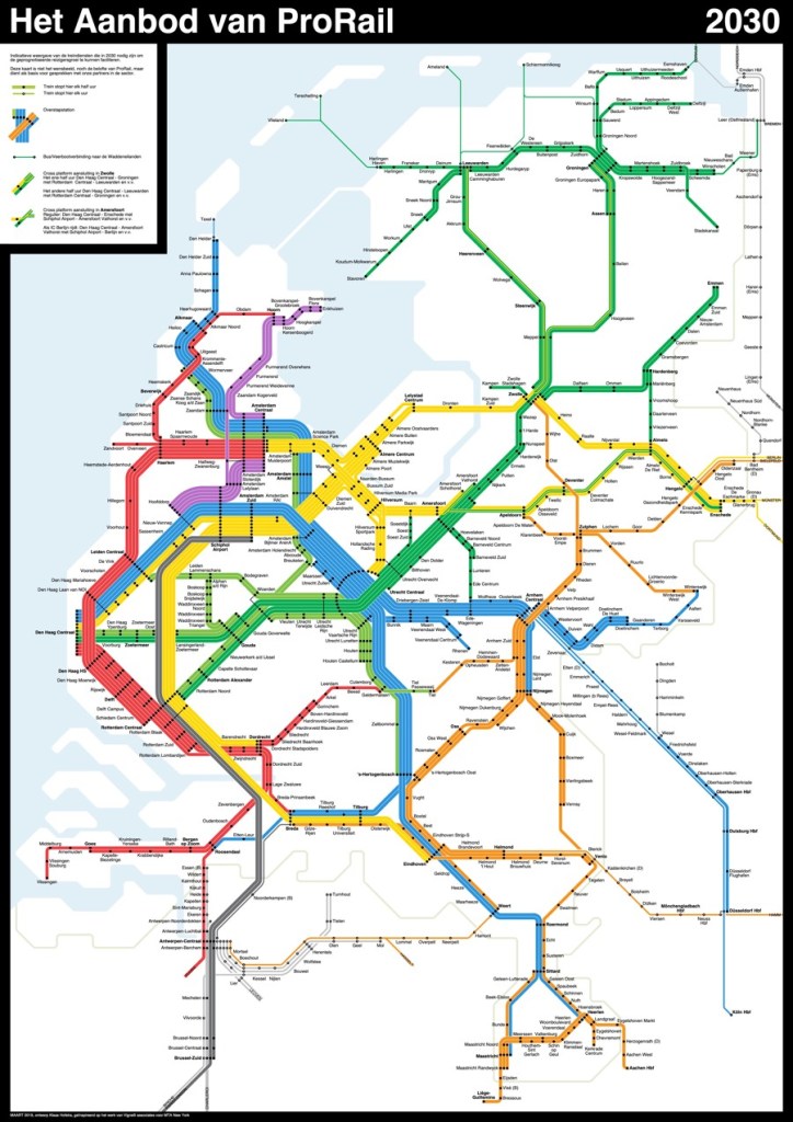 Dutch Long Distance Train System Map Eight train connections between the Netherlands and Belgium by 2030 ...